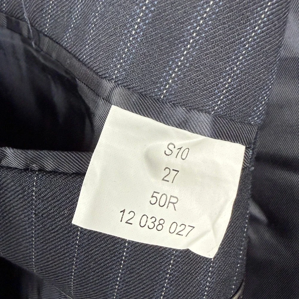 Brooks Brothers 346 Suit Jacket Mens 50R Navy Blue Pinstripe Wool Stretch Blazer